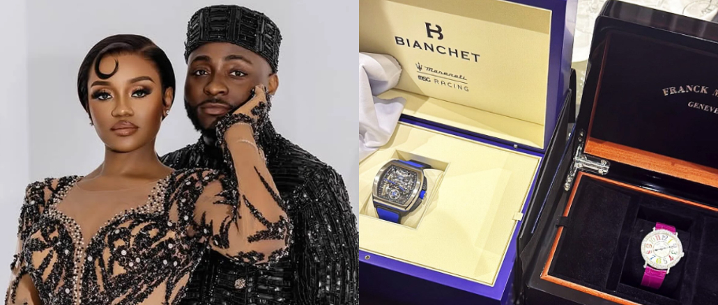 Davido Gifts Chioma A Diamond-Studded Watch In Lavish ‘His And Hers’ Surprise