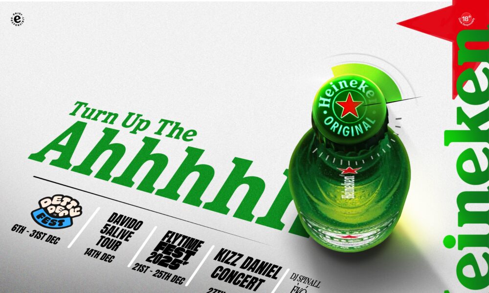 Heineken Announces Star-Studded December: Davido’s 5ive Alive Tour, Detty Dec Fest and Four Epic Nights at Flytime Fest