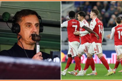 “He’s offered nothing” – Gary Neville slams Arsenal star’s invisible performance vs Liverpool