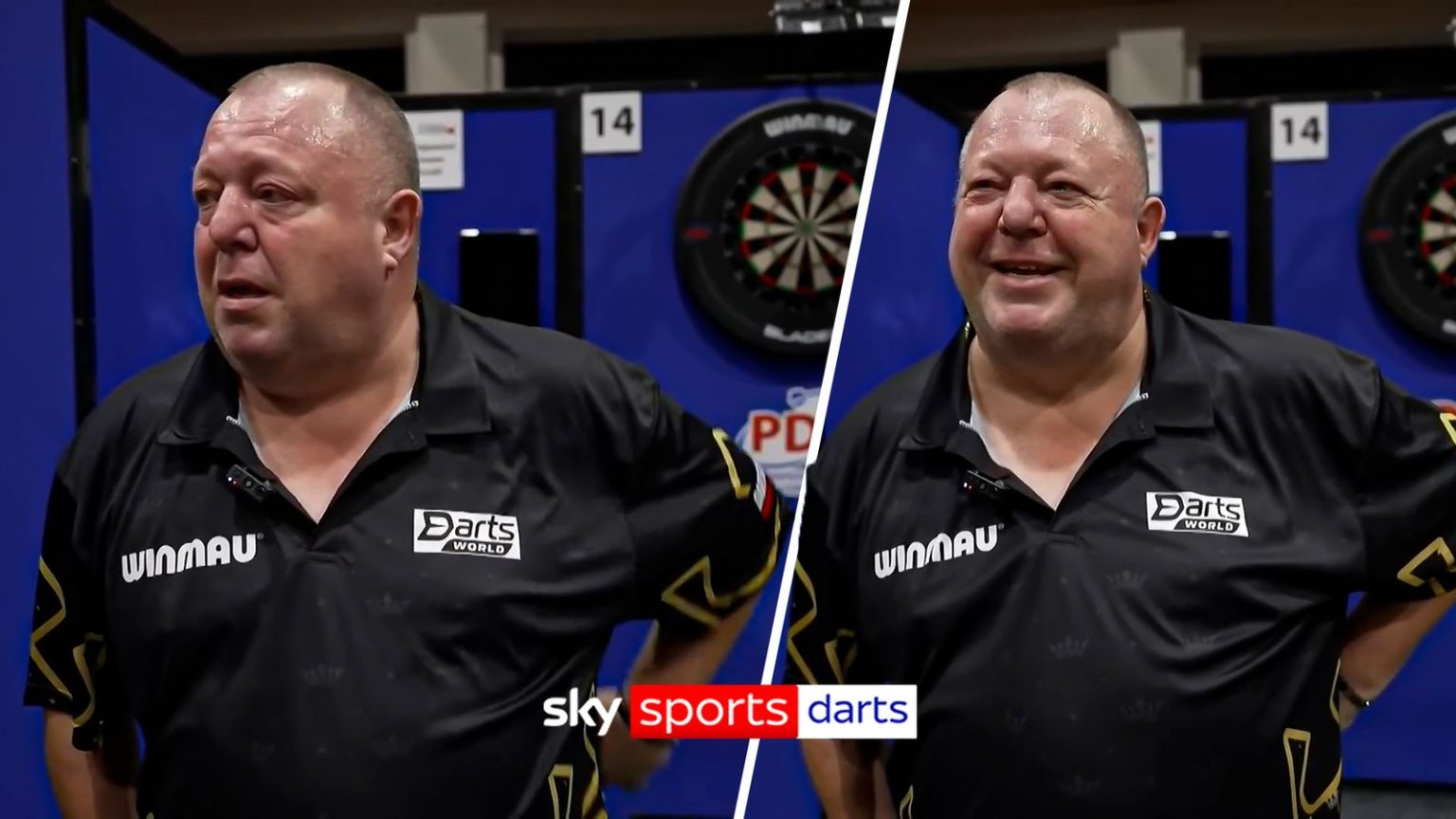 Mervyn King in tears after earning PDC Tour card