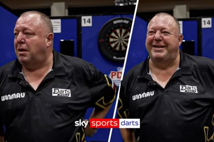 Mervyn King in tears after earning PDC Tour card