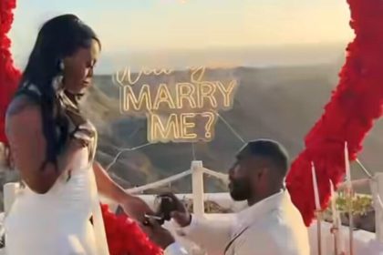 This Bride-To-Be Received a Romantic Cliffside Proposal in Santorini!