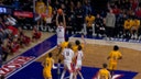 Arizona’s Anthony Dell’Orso lobs to Koa Peat for alley-oop slam vs. Arizona State