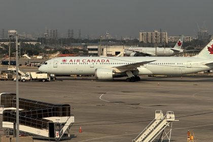 Passengers baffled and confused after screams burst from beneath taxiing Air Canada plane