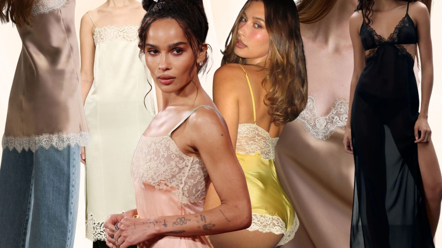 How to style lacy négligées like Zoë Kravtiz, Hailey Bieber and Devon Lee Carlson for Valentine’s Day