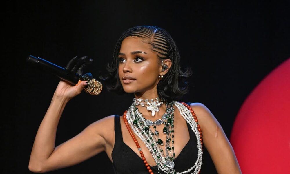 Tyla Performs ‘CHANEL’ Inside Oversized Stiletto on The Tonight Show