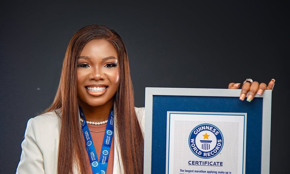 Guinness World Records Confirms Tesglam’s 146-Hour Makeup Marathon in Lagos