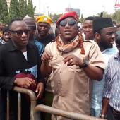 BREAKING: Sowore Joins #OccupyNASS Protest, Warns Security Operatives Against Attacking Demonstrators