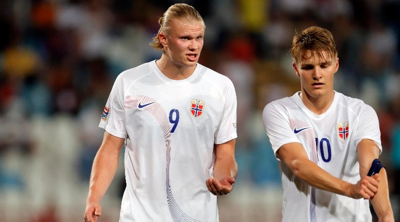 ‘It’s very relaxed and we’re good friends – and that’s how it should be. Whatever happens during the game stays out on the pitch’ Martin Odegaard on his relationship with international team-mate and club rival Erling Haaland