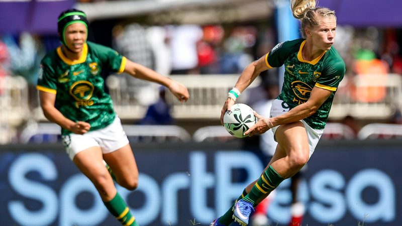 RADIANT ROOS: Skipper Nadine Roos powers SA’s Sevens surge