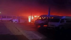 Nine taxis torched at Nyanga taxi rank