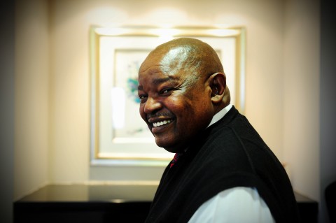 Mosiuoa Lekota’s remains at a church before going home one last time