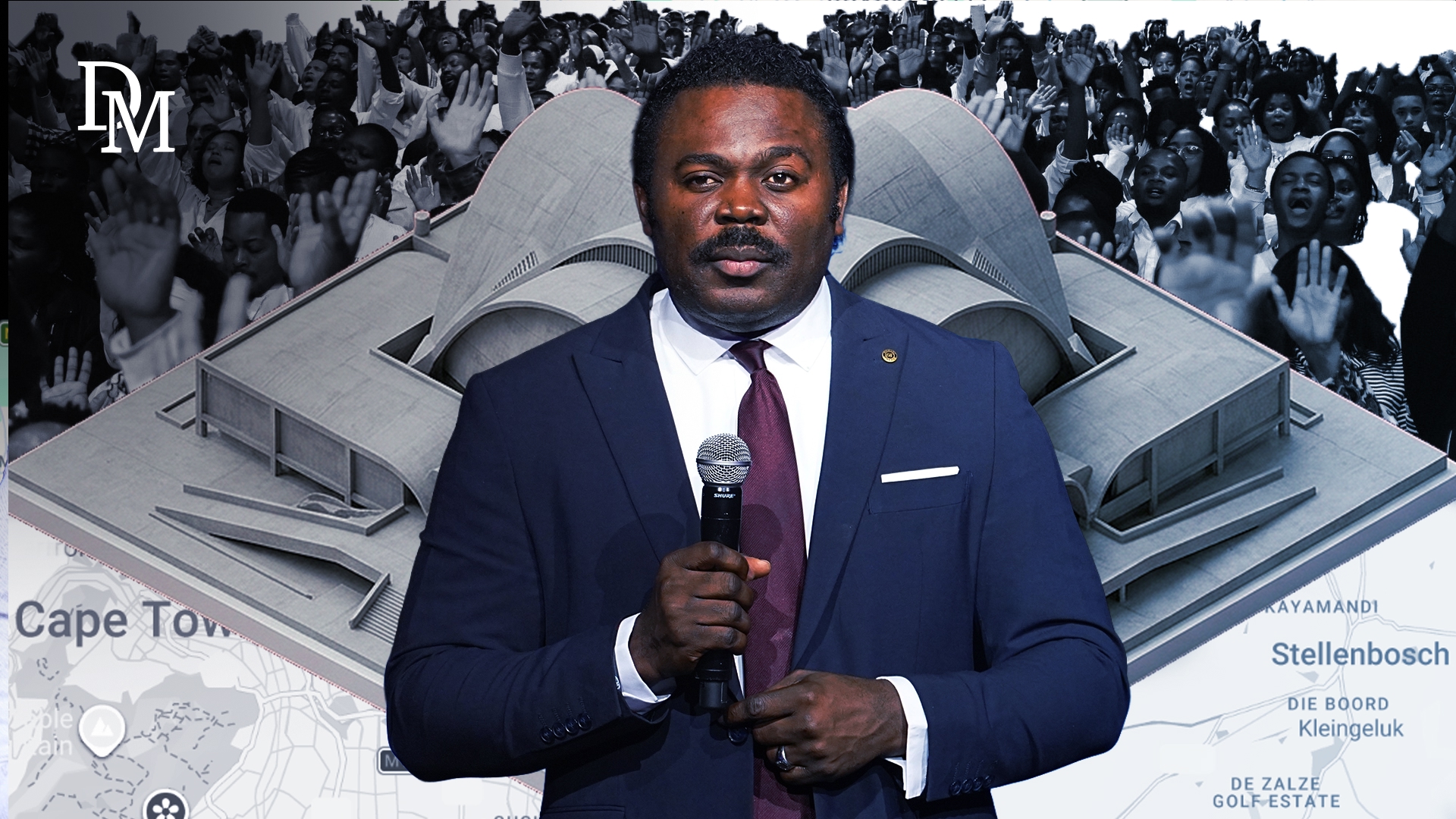 VIDEO: Watch – Meet the Nigerian mega pastor shouting hallelujah after bidding to buy iconic Cape Town building