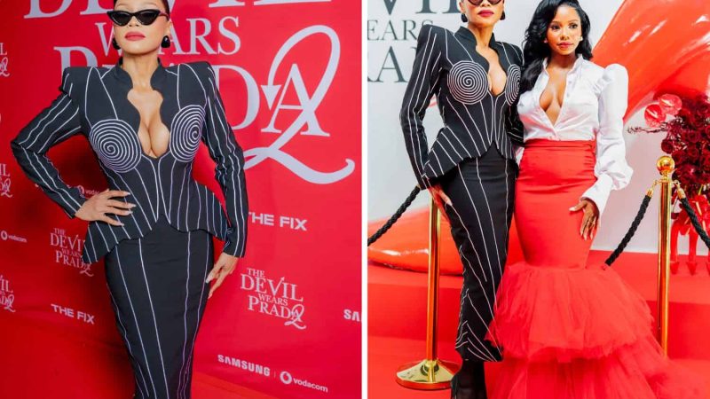 Bonang Matheba shuts down the ‘Devil Wears Prada 2’ red carpet look in Thebe Magugu