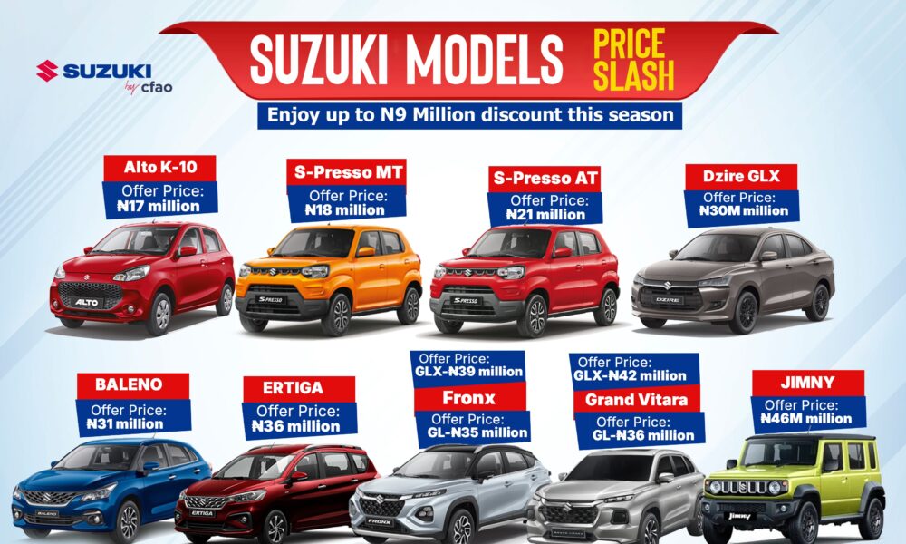 Suzuki Announces Price Slash on all Vehicle Models